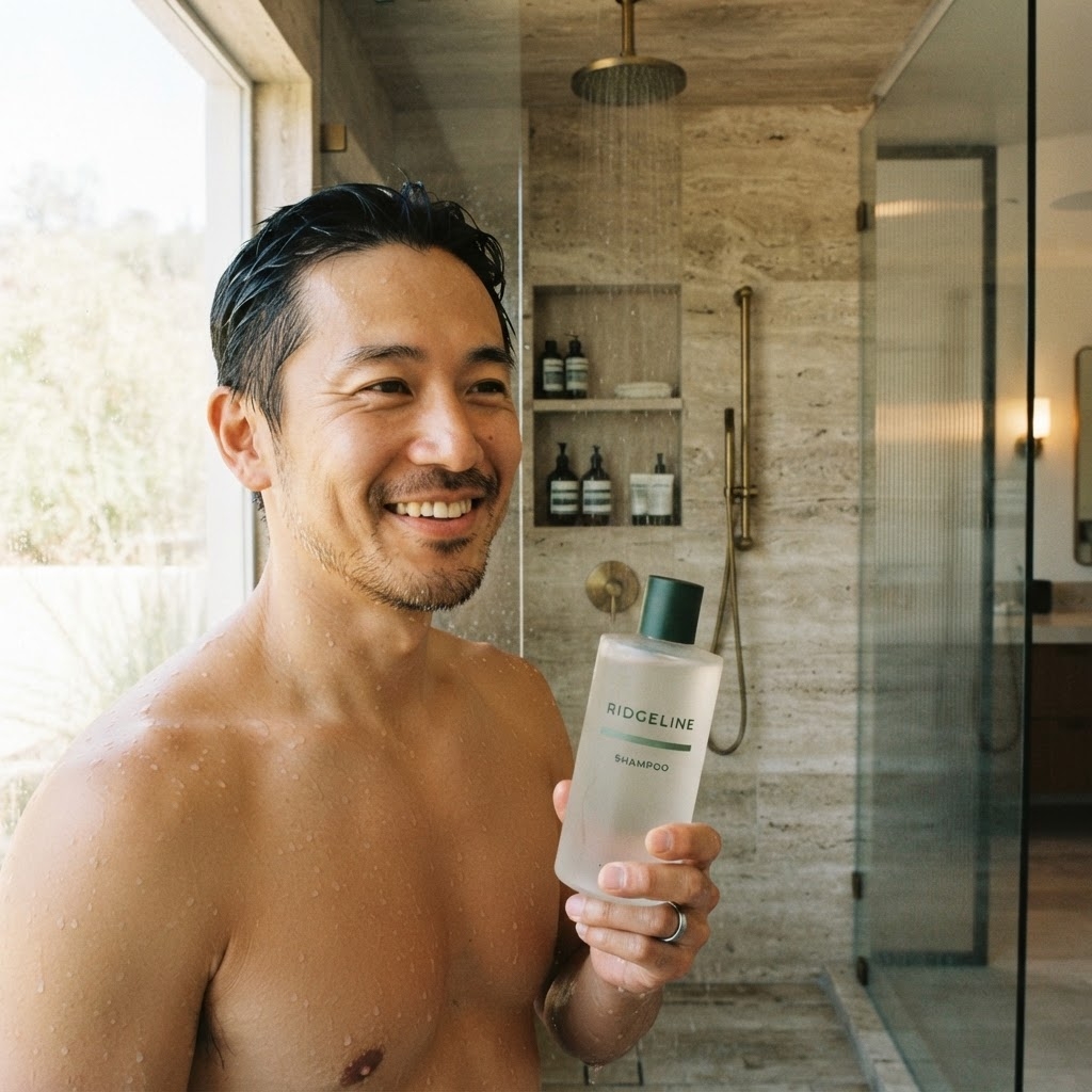 Ridgeline Skin body wash in use