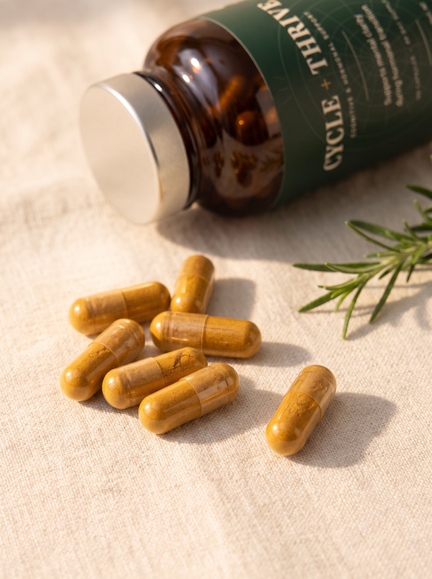 Cycle + Thrive bottle and capsules
